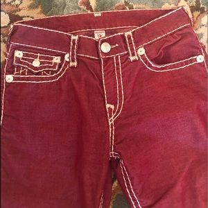 True Religion Red Corduroy Pants